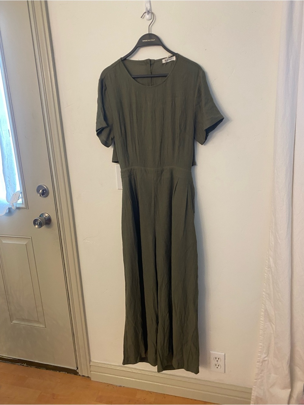 Mod Ref Olive Green Short-Sleeve Pantsuit.